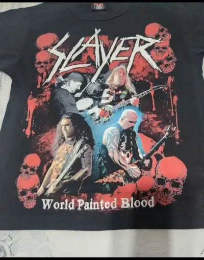 Polera Slayer negra estampada importada mujer - miniatura 2