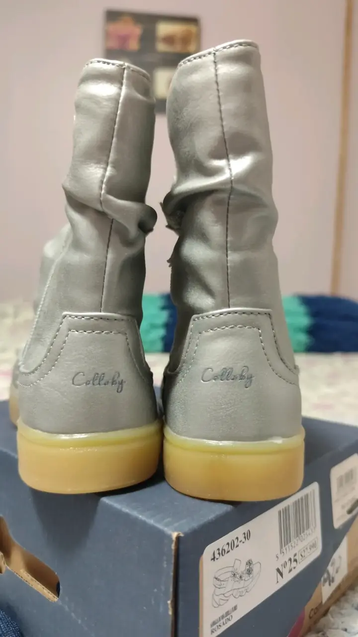 Botas plateadas de niña talla 25 - 3