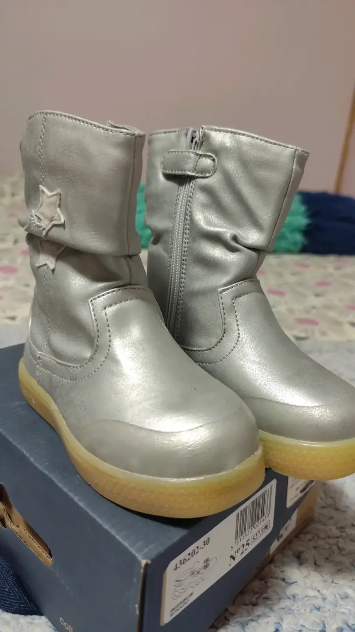 Botas plateadas de niña talla 25 - 4