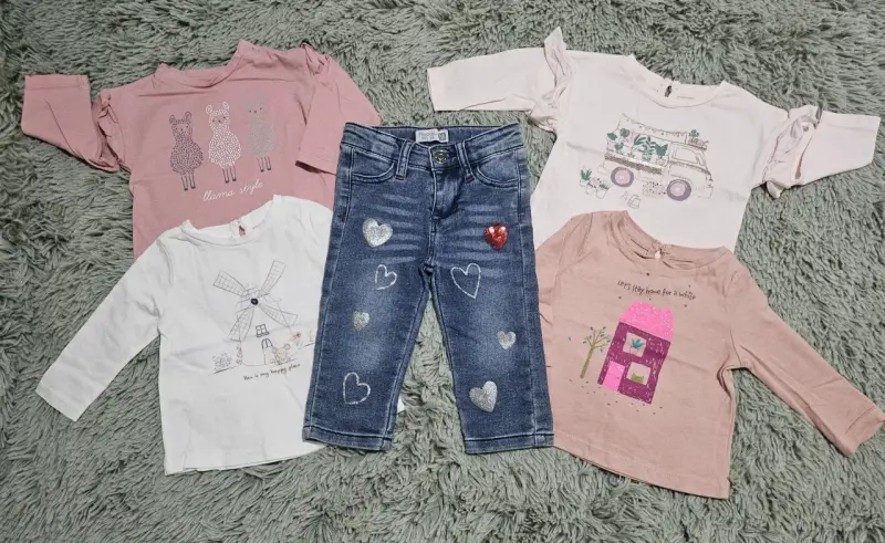 Conjunto poleras y jeans niña - 1