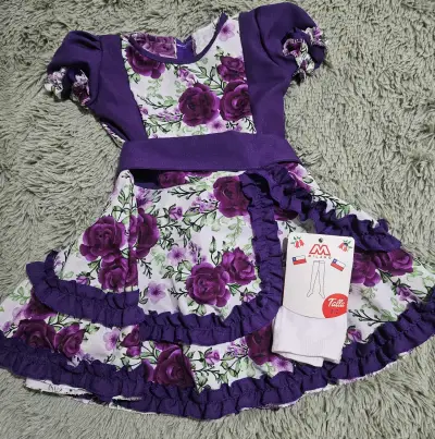 Vestido floral huasa china - miniatura 1