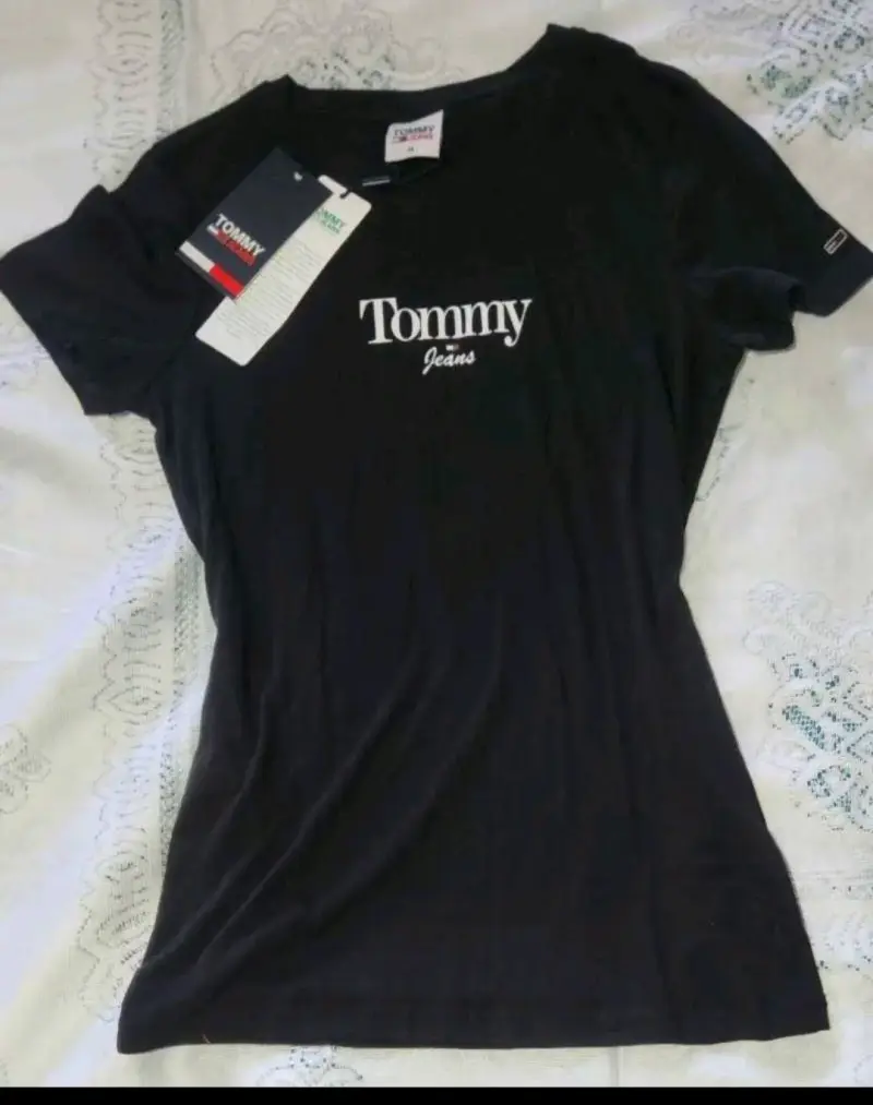 Polera negra Tommy Jeans mujer - 1