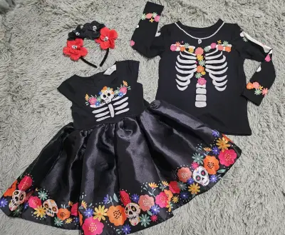 Disfraz niña catrina - miniatura 1