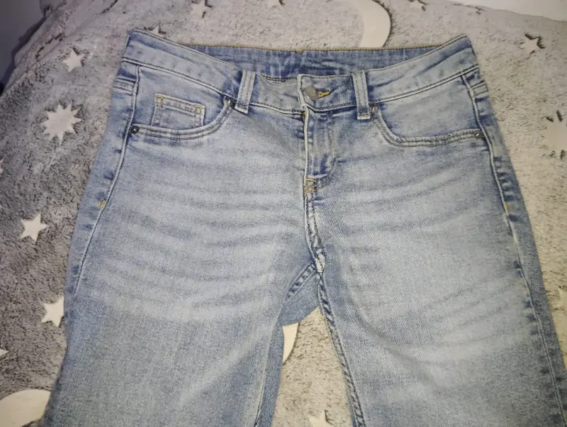 Jeans celestes de mezclilla - 3