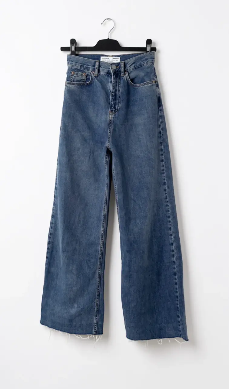 Jeans anchos azul clásico - 1