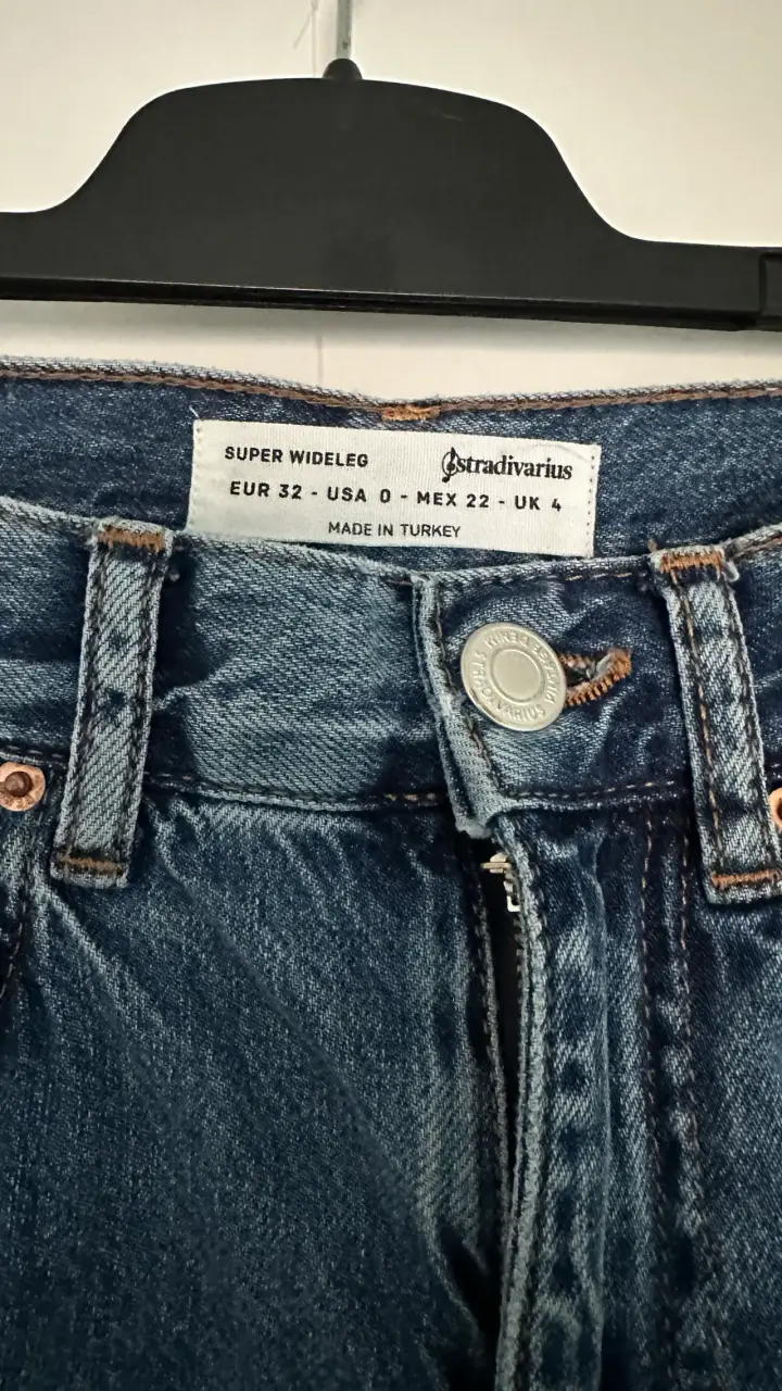 Jeans anchos azul clásico - 3