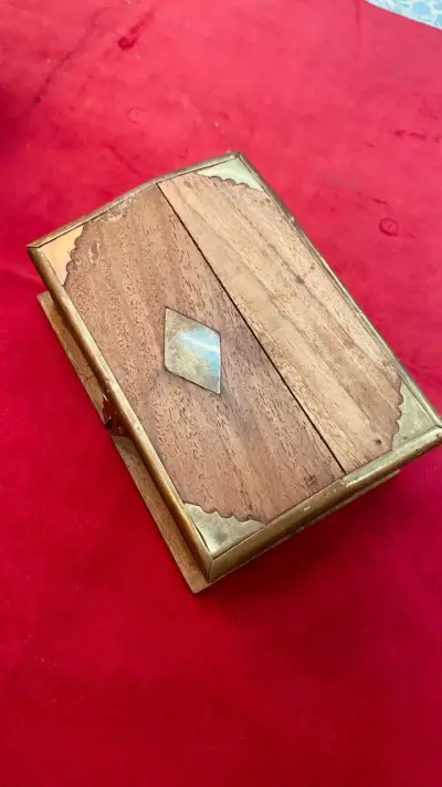 Caja de madera decorativa vintage - miniatura 3