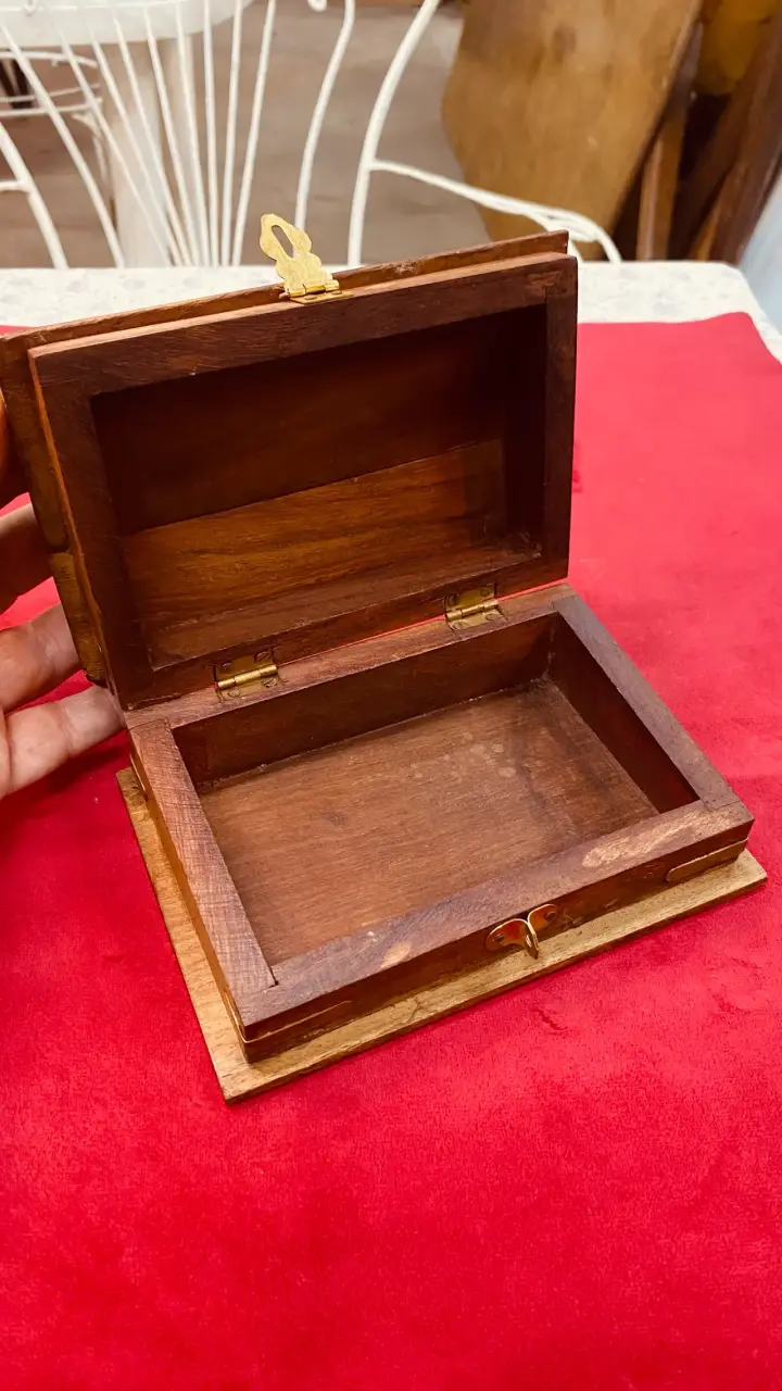 Caja de madera decorativa vintage - 4