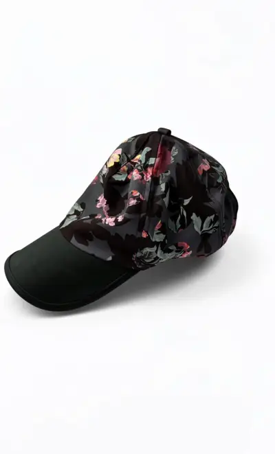 Gorra floral negra - miniatura 1