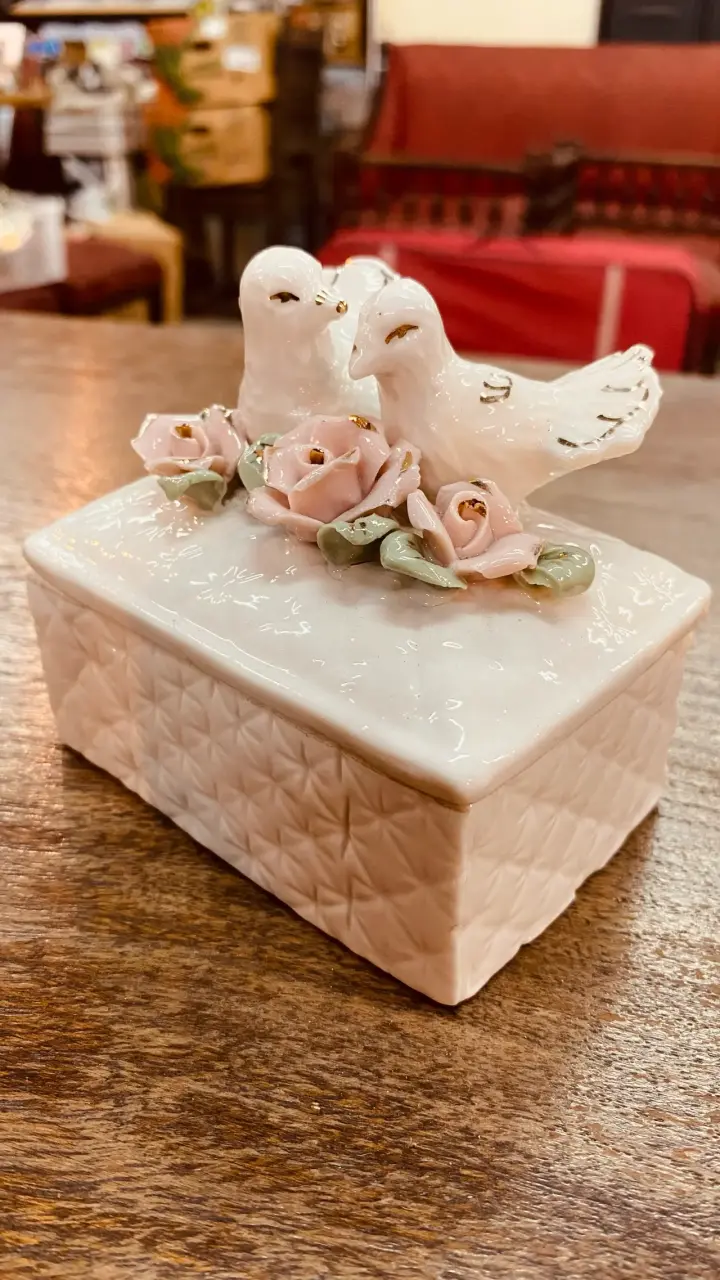 Caja decorativa porcelana pajaritos - 2