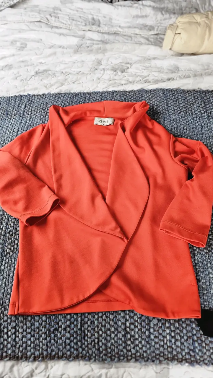 Blazer naranjo fuego para mujer - 1