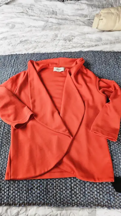 Blazer naranjo fuego para mujer - miniatura 1