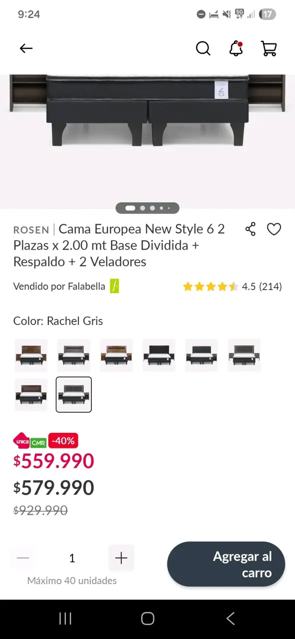 Cama Europea Rosen 2 Plazas - 2