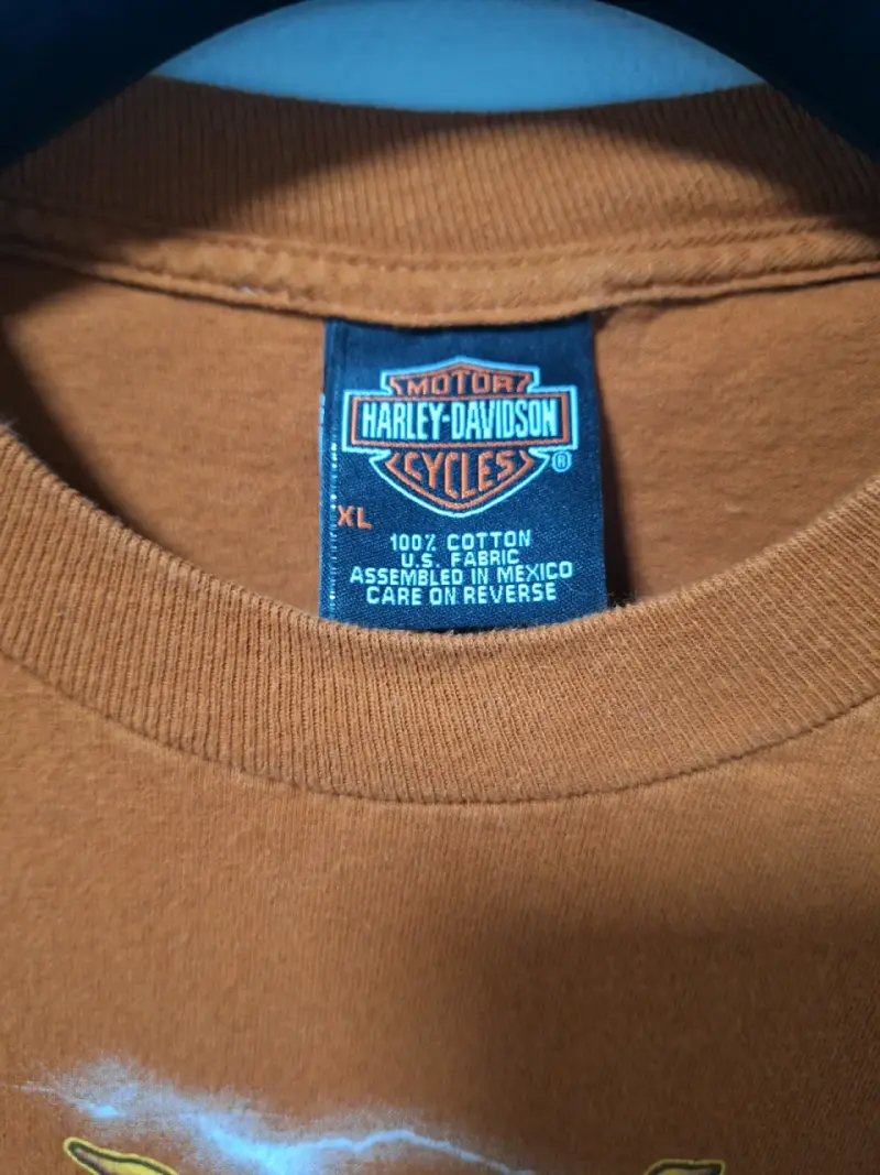 Polera café Harley-Davidson diseño moto - 3