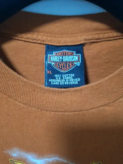 Polera café Harley-Davidson diseño moto - miniatura 3