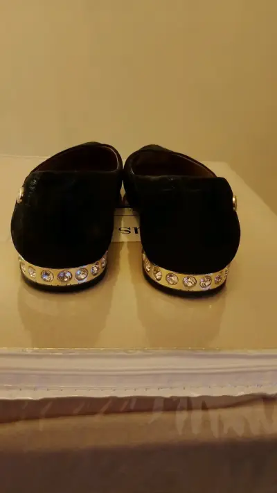 Zapatos planos negros con brillo - miniatura 2