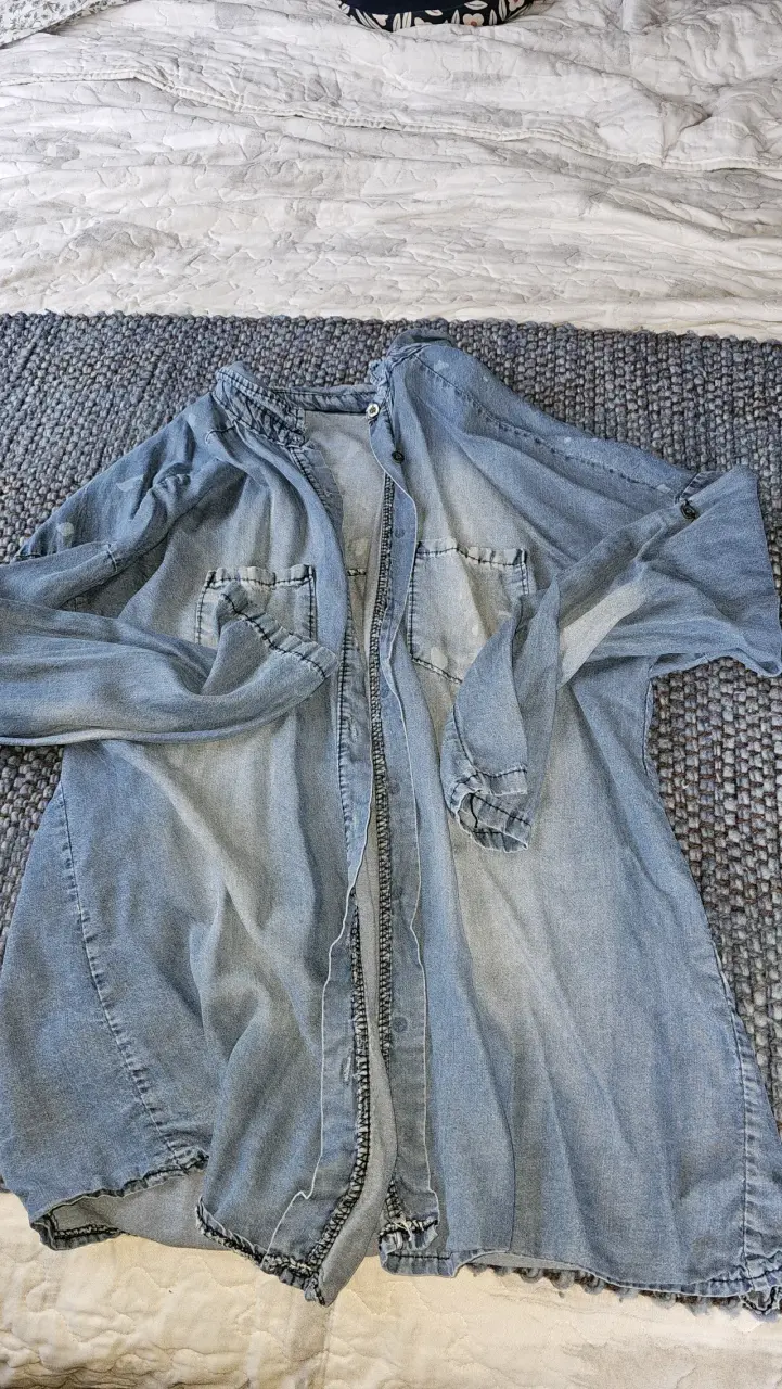 Sobrecamisa símil denim