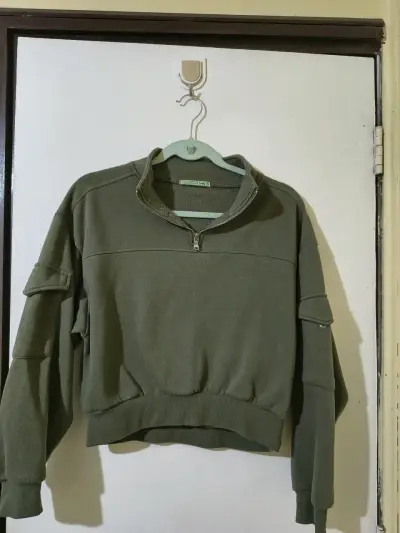 Polerón verde estilo bomber - miniatura 1