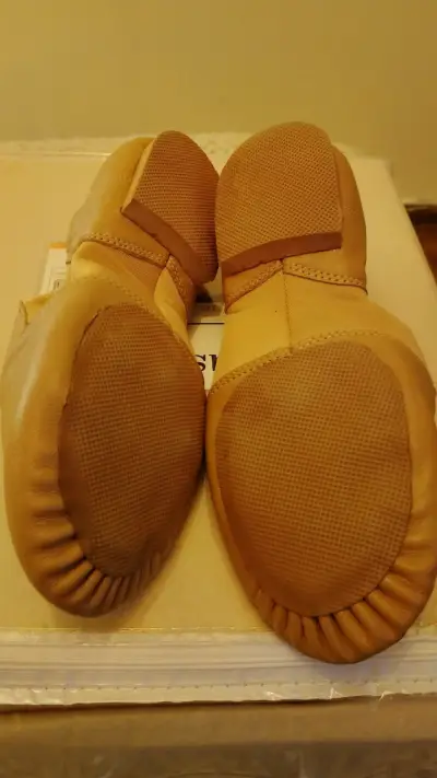 Zapatos de baile piel beige - miniatura 1