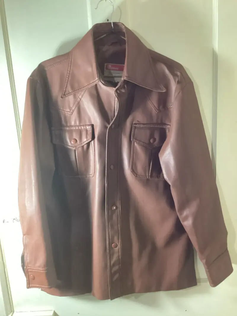 Chaqueta de cuero marrón - 3