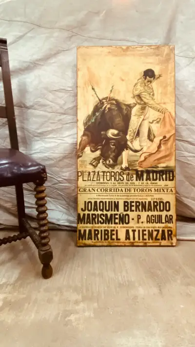 Cartel antiguo de toros Madrid - miniatura 1