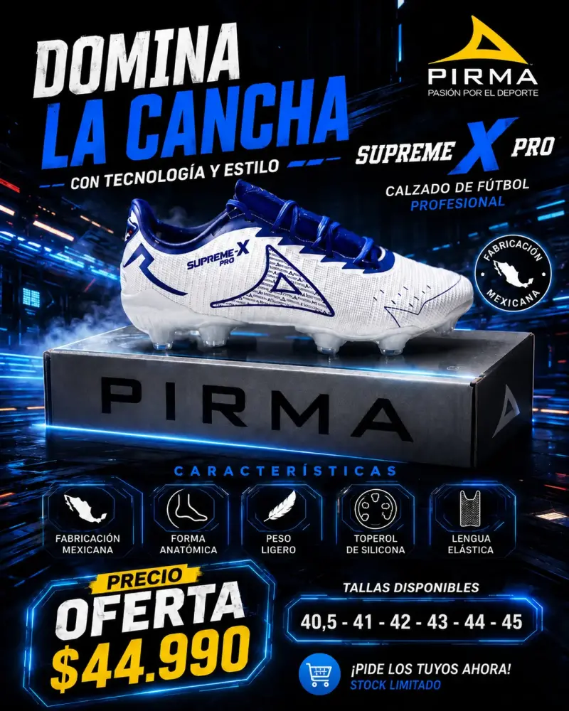 Botines Pirma Supreme X Pro Azules - 4