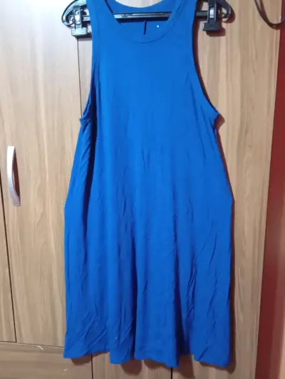 Vestido azul sin mangas - miniatura 1