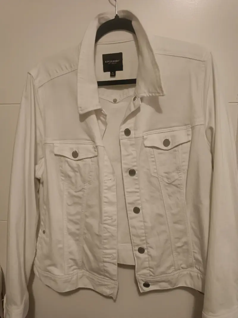 Chaqueta blanca de mezclilla - 6