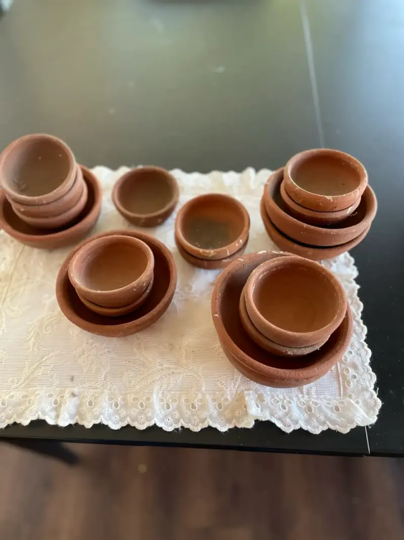 Set de pocillos de greda - 1