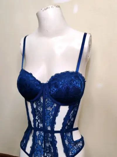 Body corset azul encaje - miniatura 3