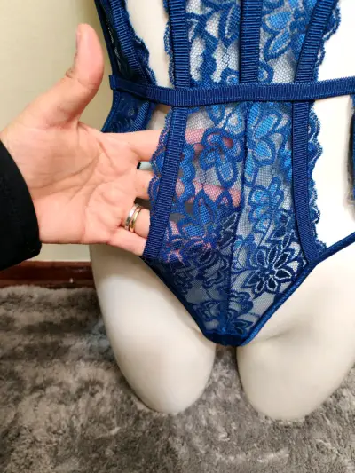 Body corset azul encaje - miniatura 4