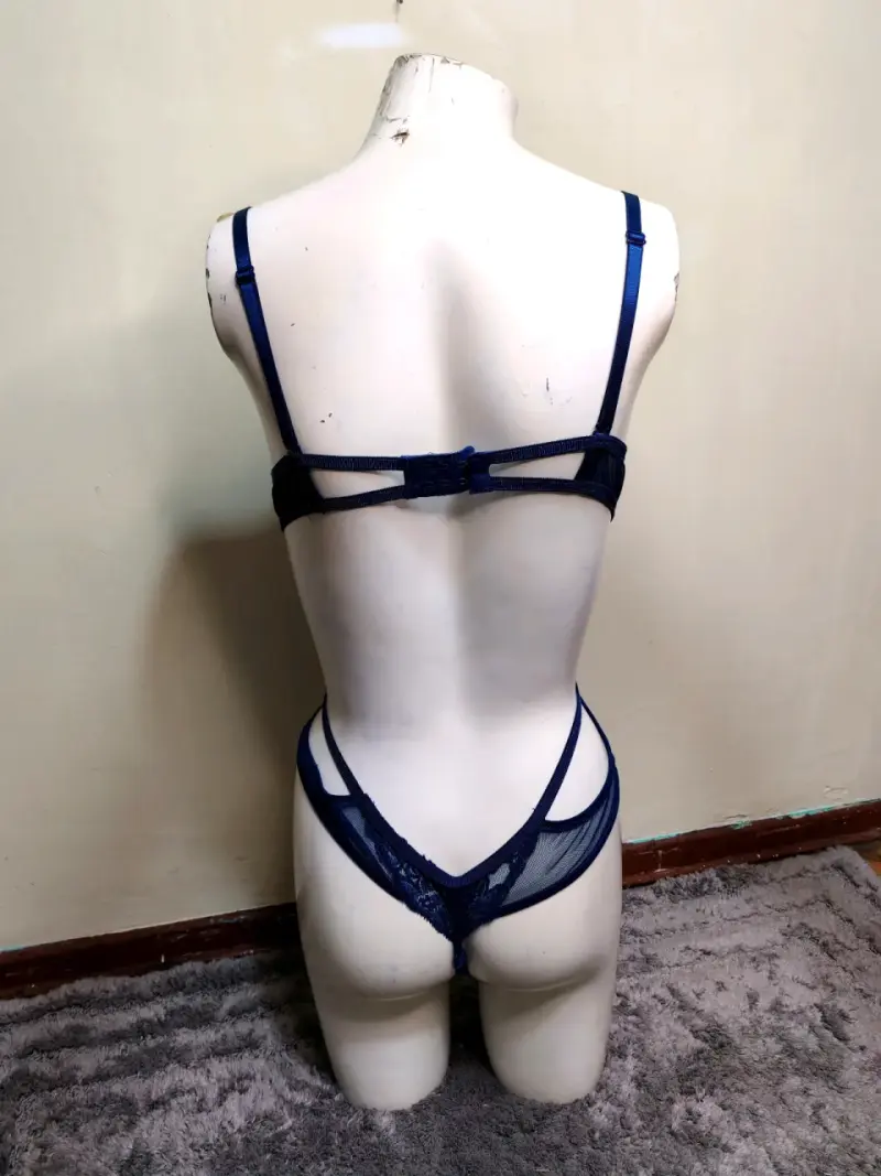 Body corset azul encaje - 6
