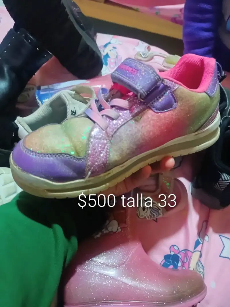 Zapatillas de niña con glitter