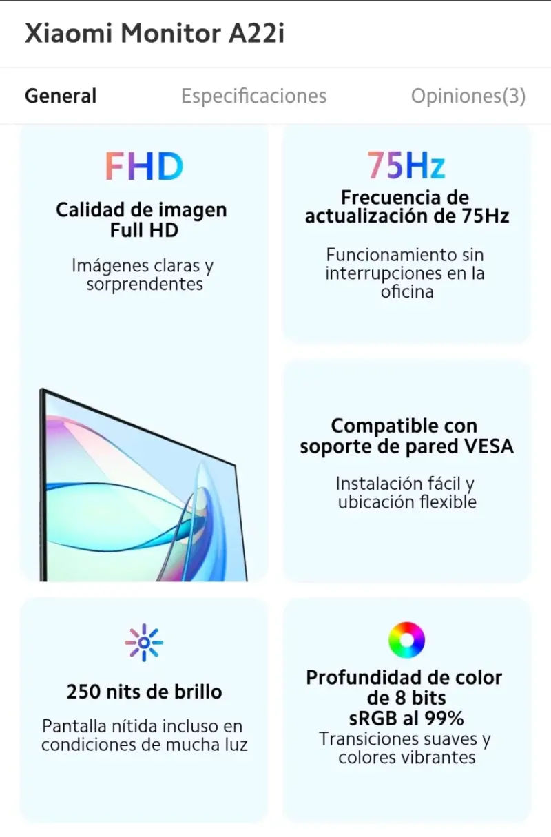 Monitor Xiaomi 21 pulgadas - 4