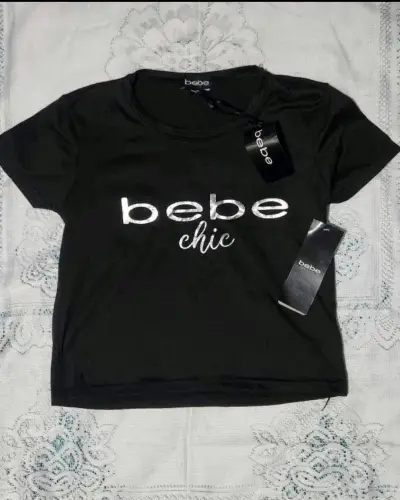 Polera crop negra Bebe Chic - miniatura 1