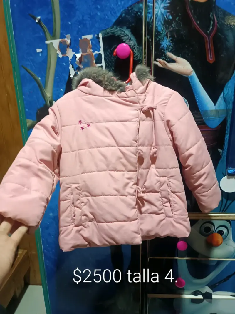 Chaqueta de invierno rosada