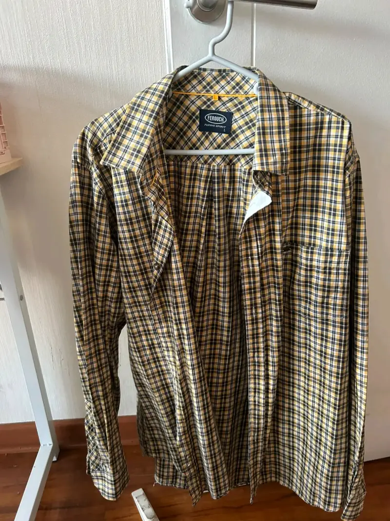 Camisa a cuadros amarilla Ferouch - 1