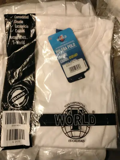 Polera polo blanca T-World - miniatura 1