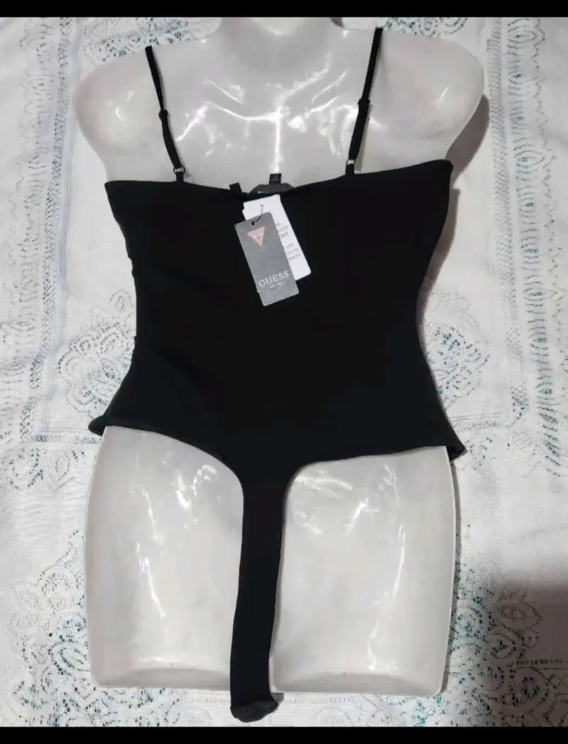 Body negro GUESS con logo multicolor talla M - 4