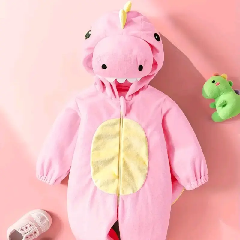 Disfraz de dinosaurio rosado 3-6 meses - 2