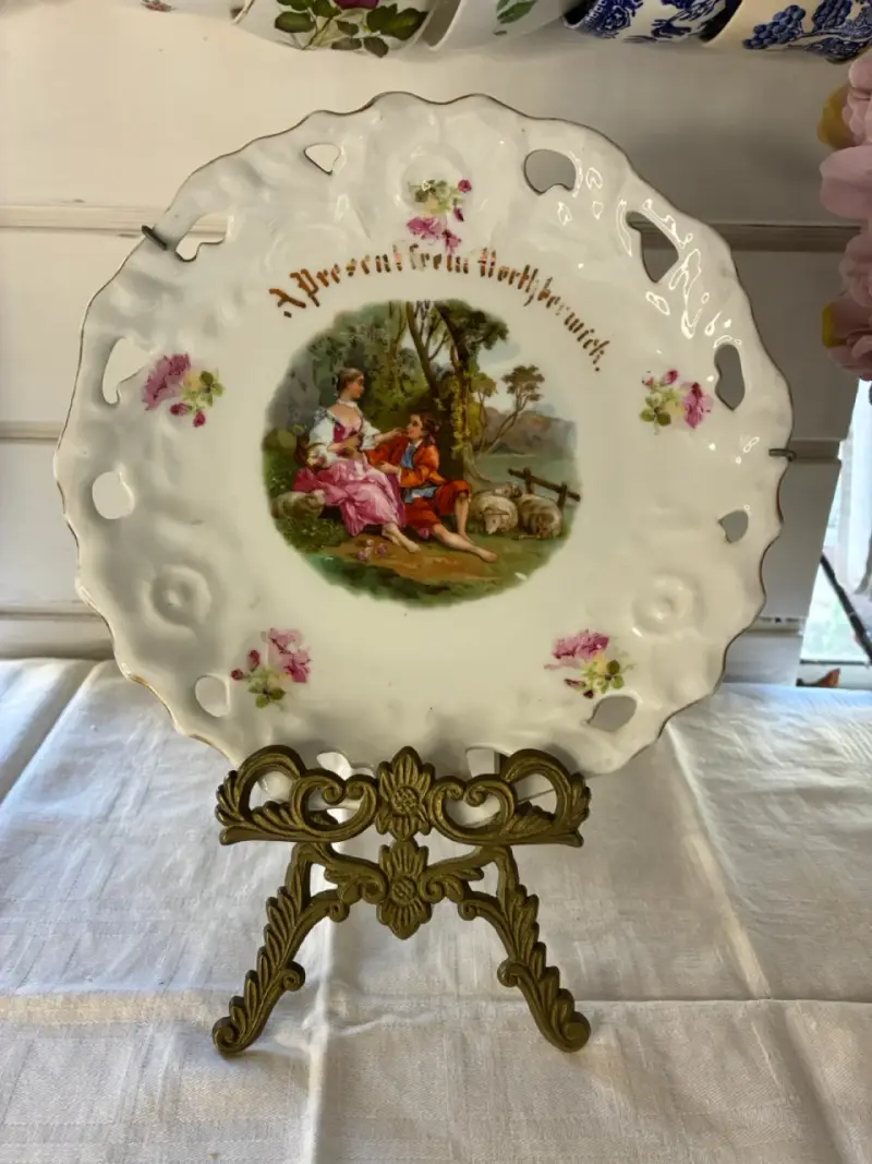 Plato decorativo porcelana antigua - 3