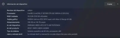 Notebook HP Omen 15”, 32GBB RAM GPU 2070Super - miniatura 6