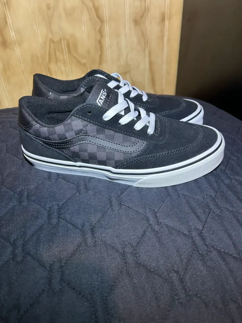 Zapatillas Vans negras a cuadros - 1