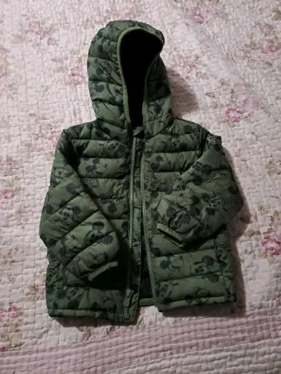 Chaqueta acolchada verde infantil - miniatura 1