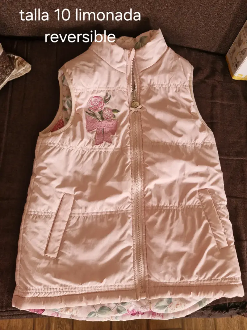 Chaqueta reversible rosado limonada