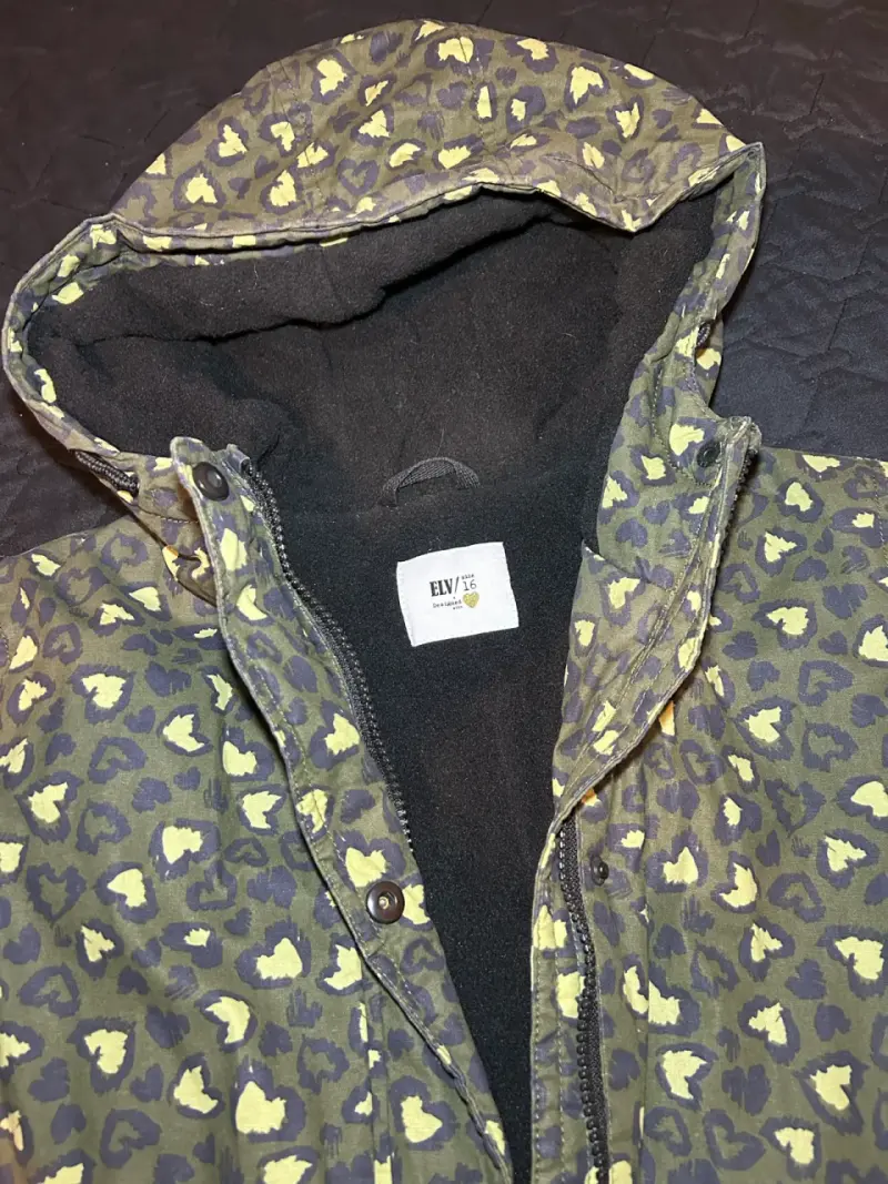 Abrigo con capucha estampado leopard - 2