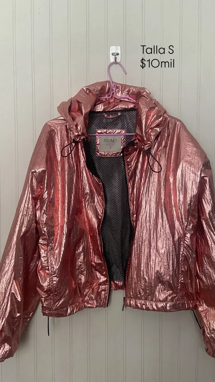 Chaqueta rosada metálica Issimo