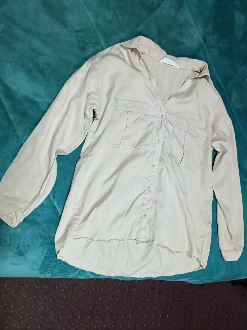 Camisa rosada pálida de algodón casual Zara - 1