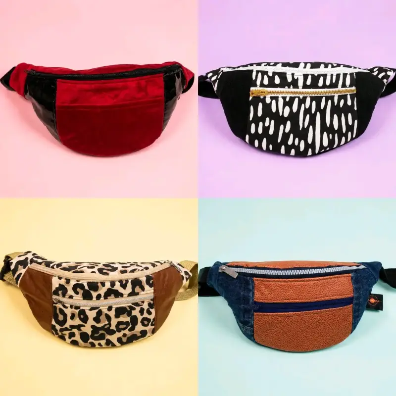 Set de 3 estuches estampados y riñoneras - 3