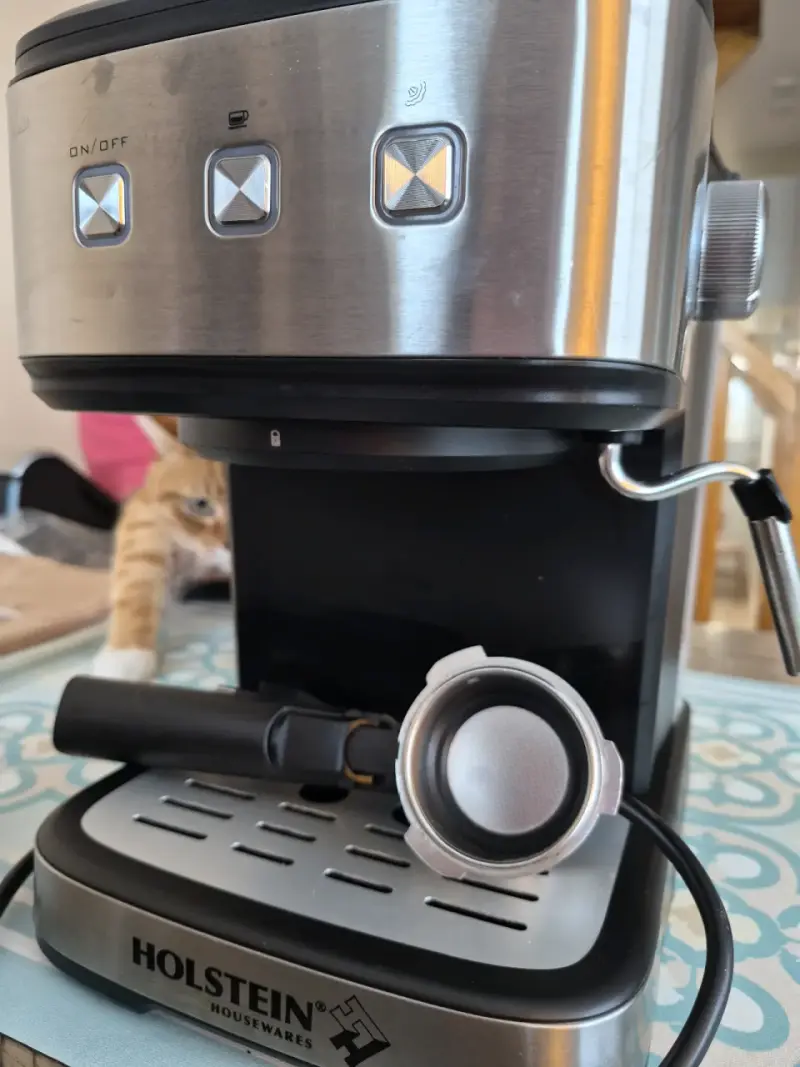 Cafetera Holstein plateada - 2